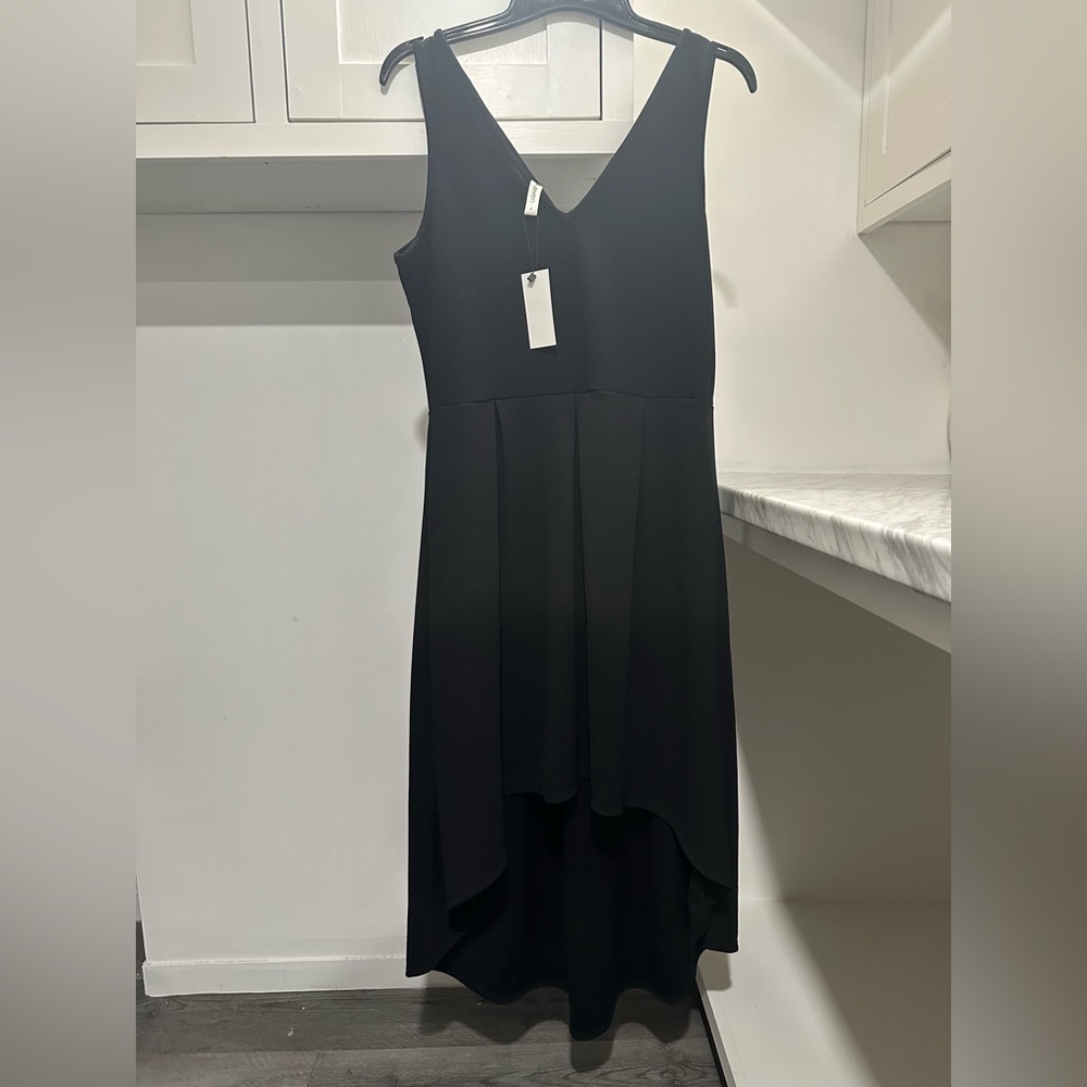 Seven7 Black High-Low V-Neck Sundress